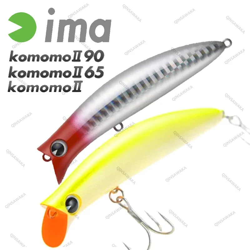 

Japan IMA Komomo II 90 65 110 90mm 60mm 110m 6g/12g/15g Sea Bass Lure baitfish Fishing Floating minnow Saltwater snake crawl