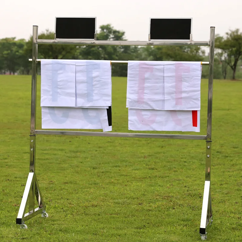 取り外し可能な移動式ステンレス製床置きスコアボードスタンド（バスケットボールとフットボールの試合に最適）必須のコート設備