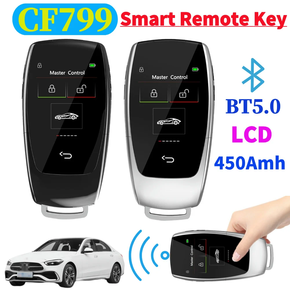 CF799 Smart Remote Key LCD Touch Screen Keyless Entry Automatic Lock Remote Control Car Key With On-BD Universal Smart Key