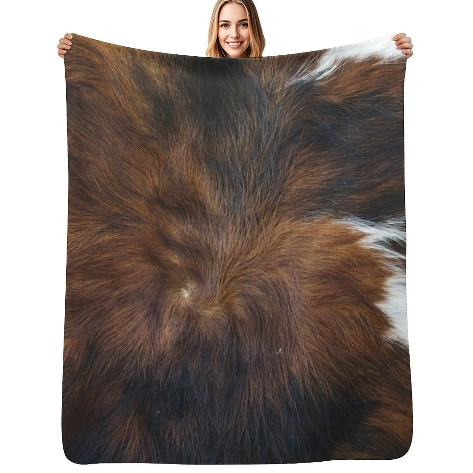 

Cowprint art (photograph, smooth print) Throw Blanket Cute For Decorative Sofa Weighted Designers Blankets