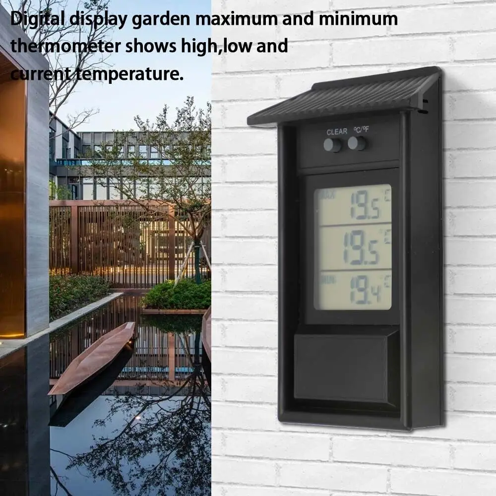 Digital Thermometer Home Indoor Outdoor Temperature Monitor -20~50℃ Maximum And Minimum Thermometer For Garden Greenhouse