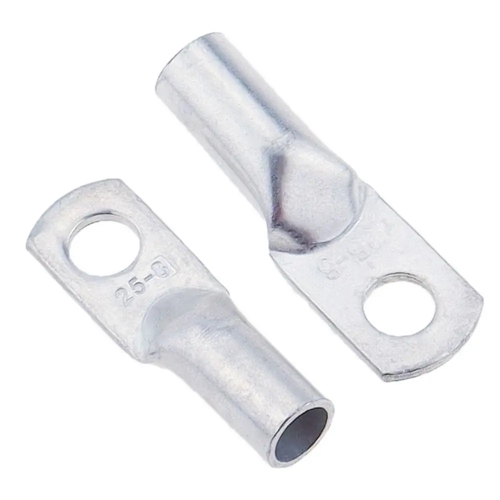 5Pcs JG Series Tinned Copper Cable Lug 14-2AWG M6/M8/M10/M12 Ring Crimp Terminal 6/10/16/25mm2 Solid Connector