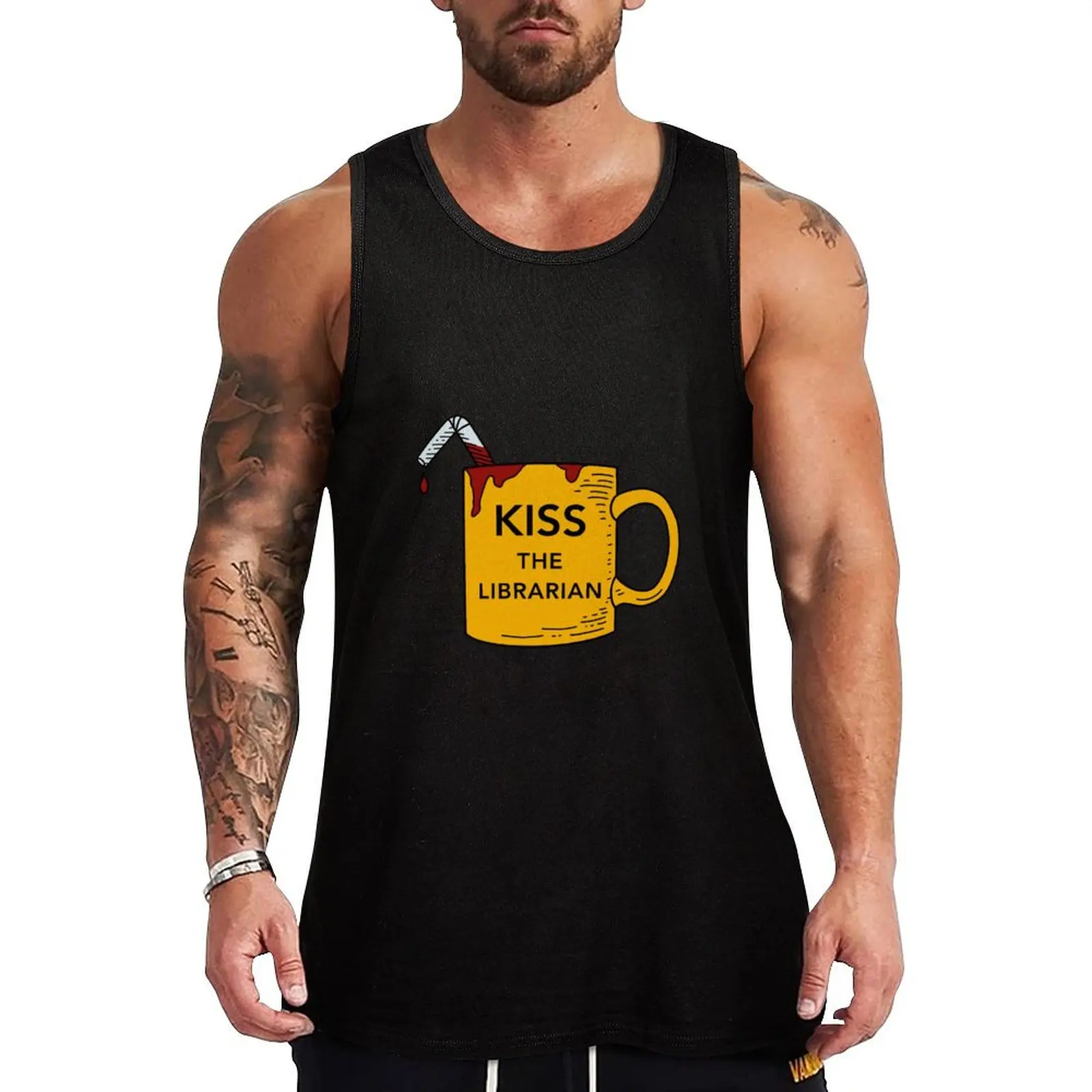 

Kiss the librarian btvs, buffy, spike Tank Top mens designer clothes bodybuilding men t-shirts man