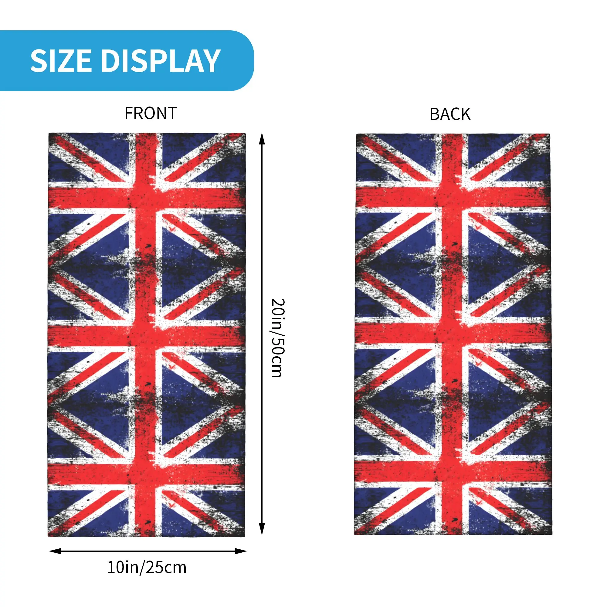 مخصص علم الاتحاد المملكة المتحدة باندانا الشتاء الرقبة أدفأ المرأة يندبروف التفاف الوجه وشاح للتزلج الرجعية الجراب عقال #2