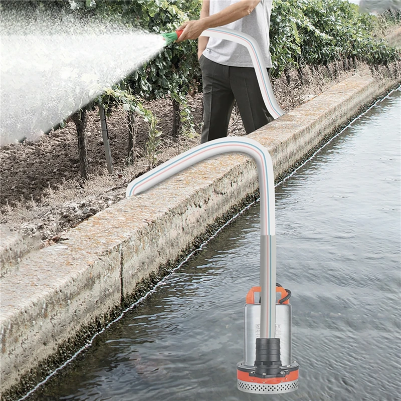 

DC 12V 24V High Head Large Flow Battery Powered DC Submersible Pump for Well Water Pumping/Car Cleaning/Garden Farm Irrigation