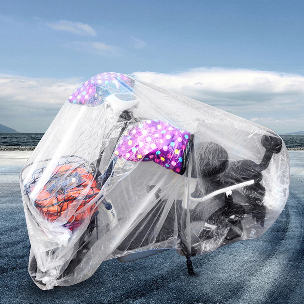 

4pcs Waterproof Motorcycle Cover Disposable Bike Protective Weather Outdoor Universal Fit Electric Car Scooter Dirt