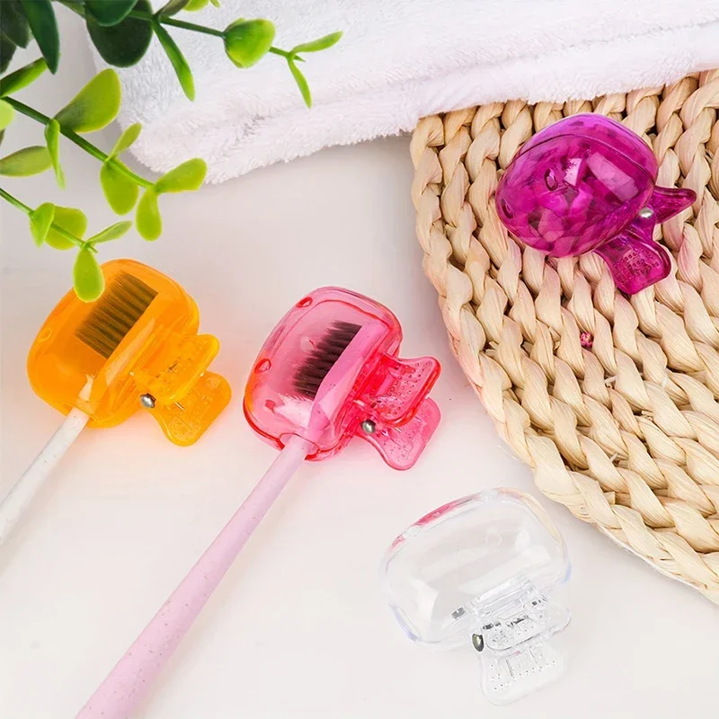 1PC Travel Toothbrush Head Covers Toothbrush Protector Cap Brush Pod Case Protective Portable Plastic Clip For Household Travel image 3