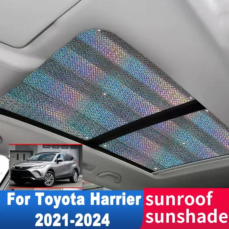 Auto Sunroof Sunshade For Toyota Harrier Venza XU80 2021-2024 Accessories Roof Sunscreen Heat Insulation Sun Anti-UV Windscreen