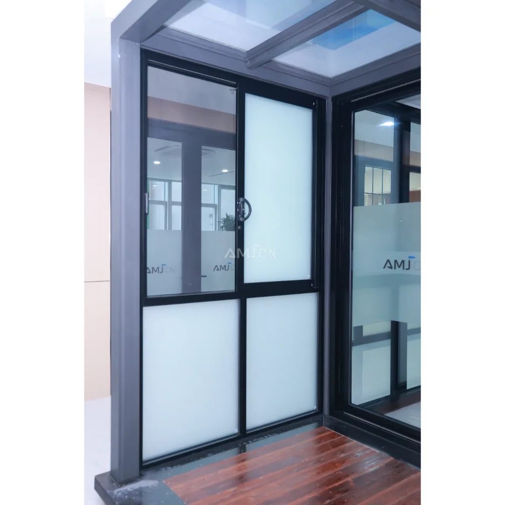 AMJ NFRC American Custom Design Burglar Proof Sliding Window Custom Design Burglar Proof Aluminium Sliding windows with Screens