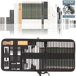 Ensemble d'outils de peinture d'art au crayon de dessin pour professionnels ou débutants, fournitures d'art scolaire, offre spéciale, 35/54 pièces