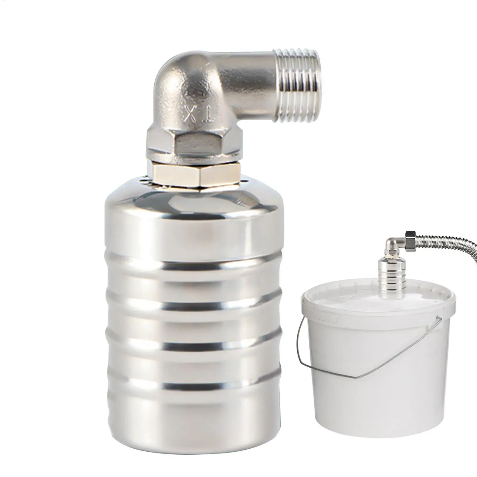 

Automatic Water Level Control Valve 304 Stainless Steel 1/2" 3/4" 1" Water Self Opening Float SwitchTank Tower Pool Food Grade