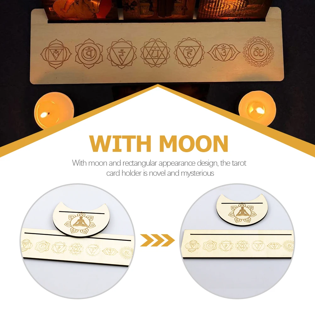 

1 комплект, деревянный держатель для карт Таро, прямоугольная подставка для карт, уникальный дизайн, домашний бар, ресторан, спальня, декор для гостиной