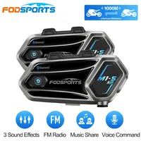 New Fodsports M1S-AIR Motocycle Helmet Intercom QCC Bluetooth Helmet Motorcycle Intercoms for 4 Riders 1000m Music sharing