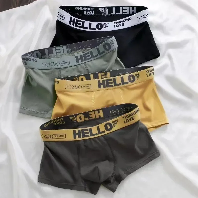 6Pcs Men Underwear Boys Underpants Male Pure Men Panties Shorts Breathable Boxer Shorts Comfortable soft Chinese Size