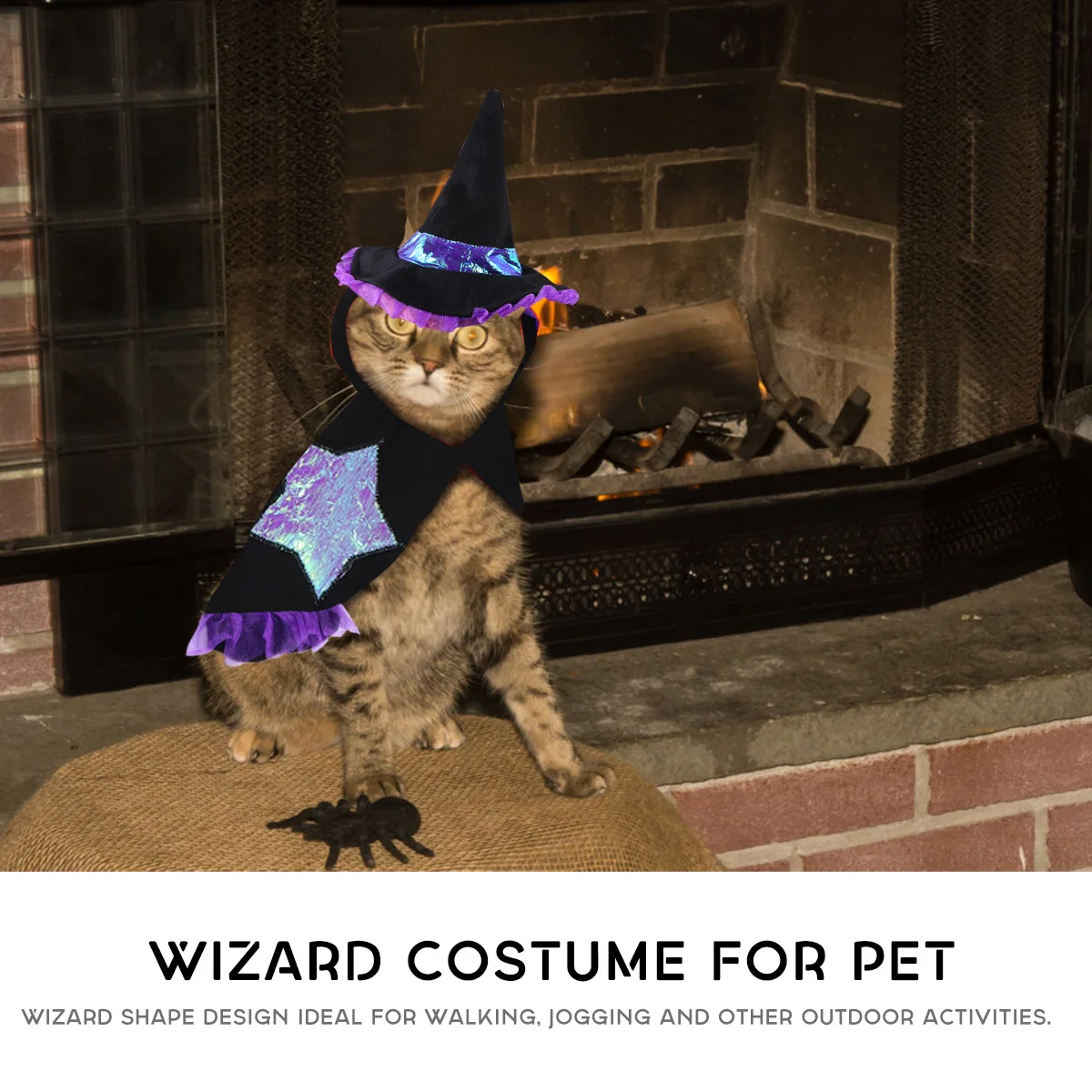 

Dog Wizard Costume Cotton Halloween Outfit Christmas Pet Clothes Supplies Dog Coat Jacket Funky Apparel Cat Wear