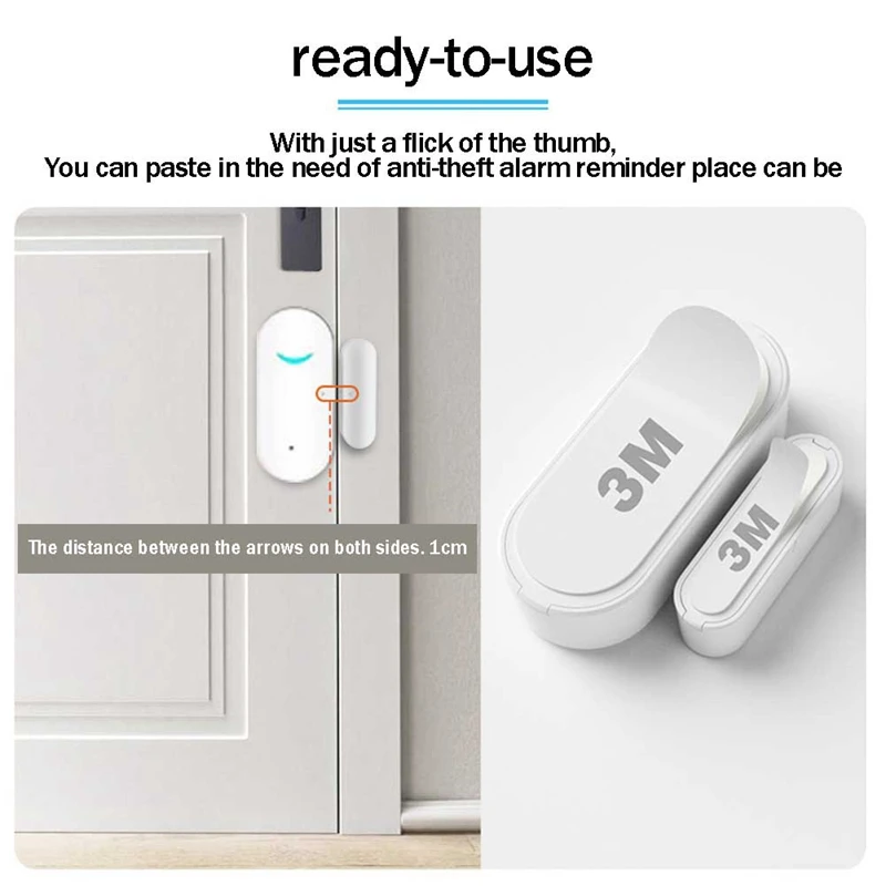 Top Deals Smart Wifi Door Magnetic Detector Wifi Door And Window Sensor Door Magnetic Switch Alarm Anti-Theft Alarm Sensor