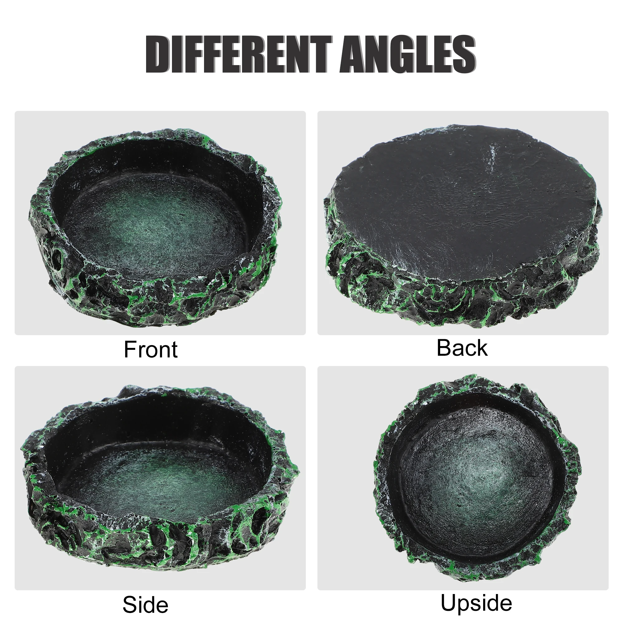 UXCELL Reptile Pet Bowls Feeding Tools Worm Dish Cereus Food Feeder Water Dish Resin Bowl Frog Gecko Spiders Turtles Reptile