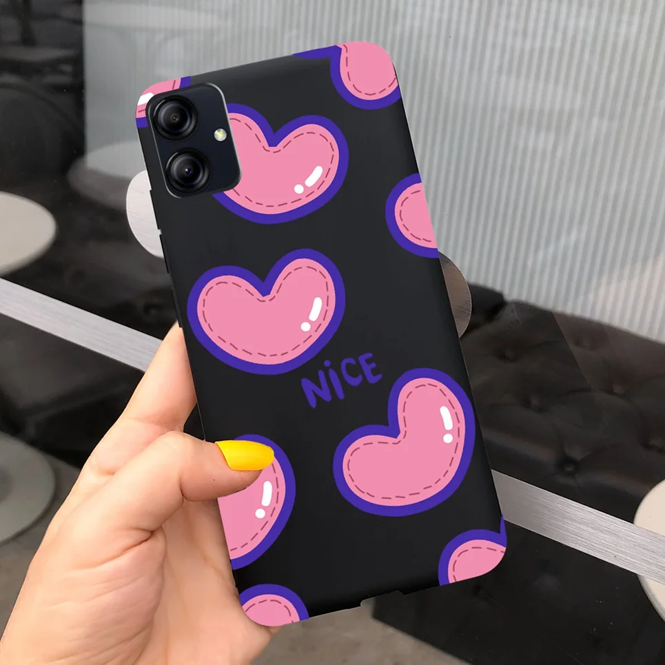 لسامسونج غالاكسي A04e SM-A042F الهاتف الغطاء الخلفي زوجين القلب جميل اللوحة الوفير لتغطية سامسونج A04e كابا سيليكون #5