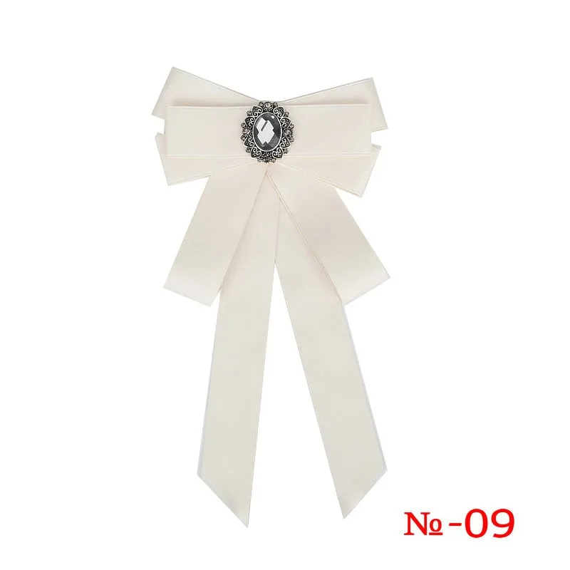 Modische Schwarze Schleifen-Krawattenklammer Rotes Diamant-Fliegeband Weiße Strass-Hemdfliege Geschenk für Damen Accessoires – Detail 10