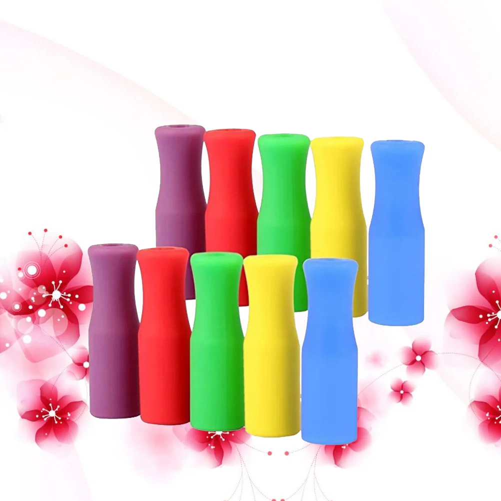 25PCS Silicone Straw Tips Multicolored Food Grade Straws Tips Covers (Random Color) Straws Covers Stainless Steel Straws Cover