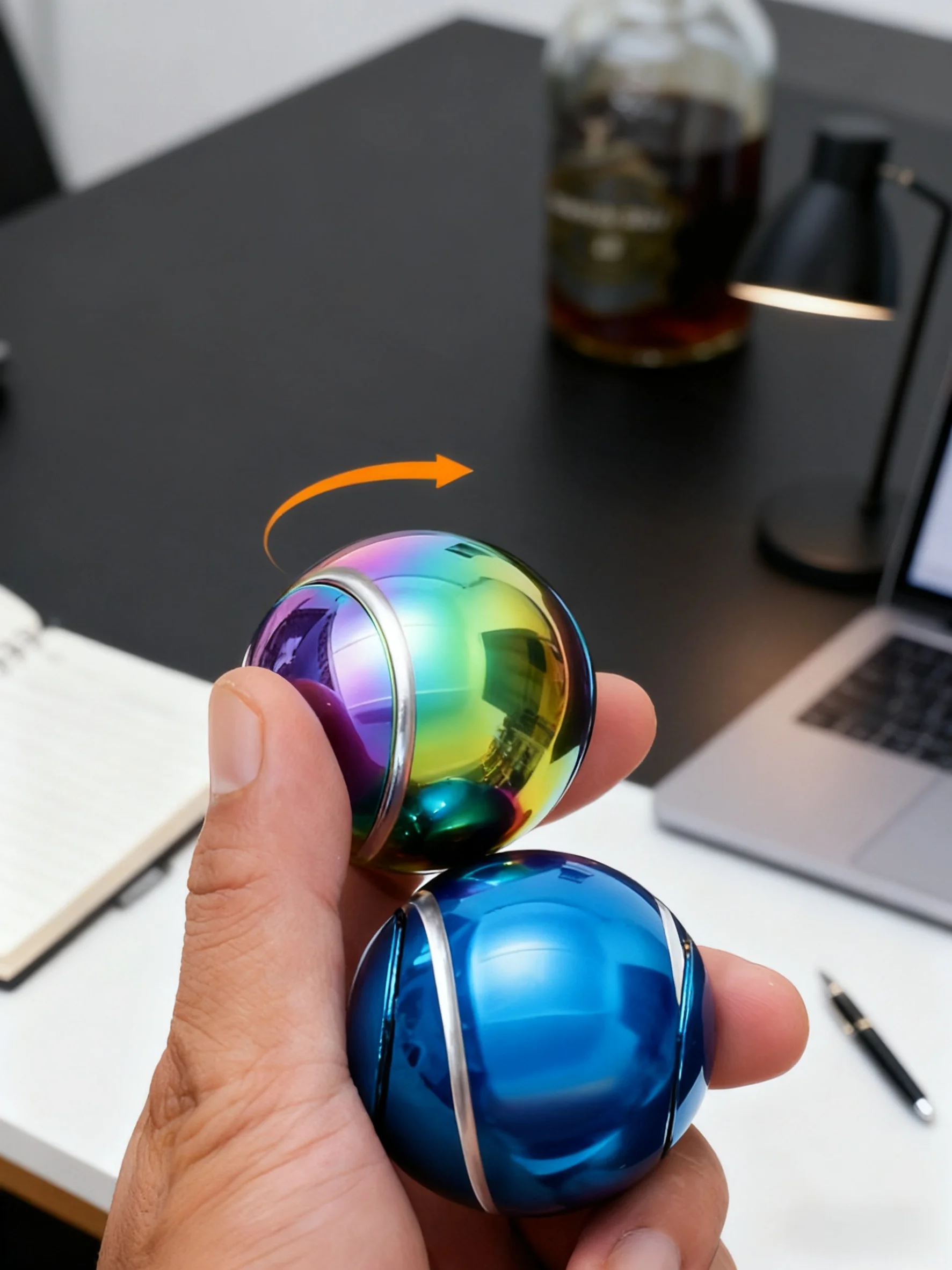Rotating Ball Fingertip Gyroscope, Multi-Color High-Speed Dual Bearing Rotation, Micro Creativity Desktop, Cool Skills