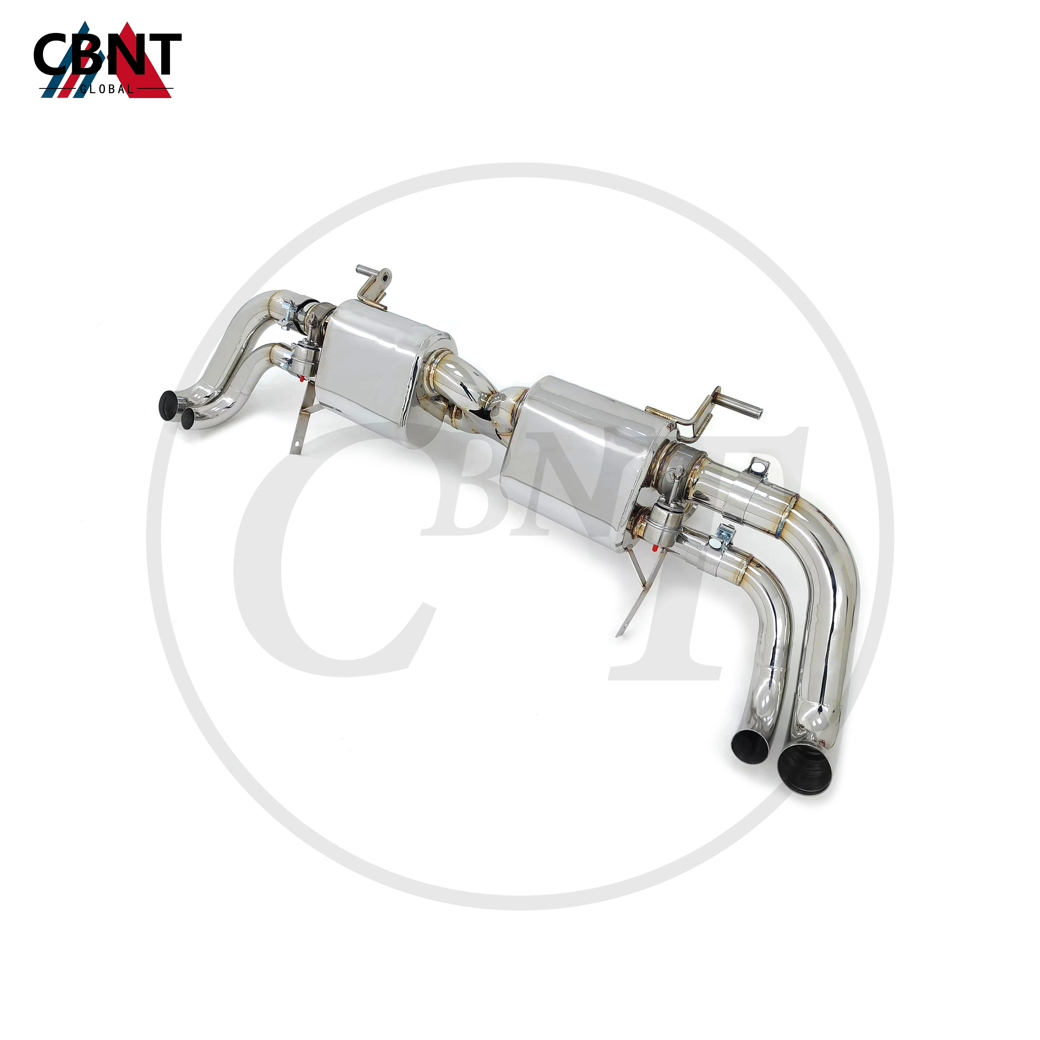 CBNT Exhaust-pipe with Valve Muffler for Audi R8 V10 5.2L V8 4.2L 2010-2018 SS304 Stainless Steel Quality Valved Axle-back Pipe