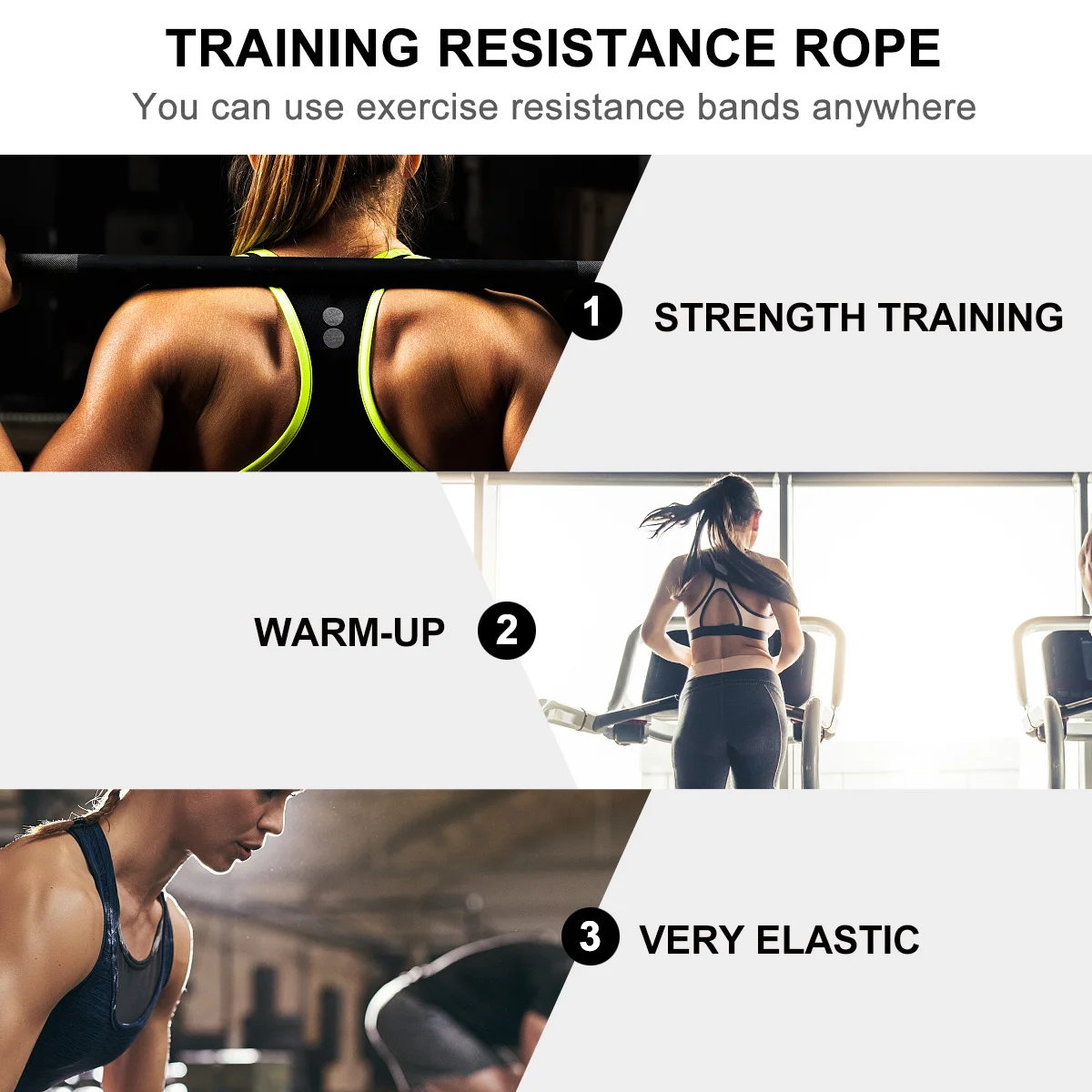 

1 set 1 Set Yoga Resistance Band Stretchy Exercise Rope For Strength Fitness Workout Pull Band For All Ages