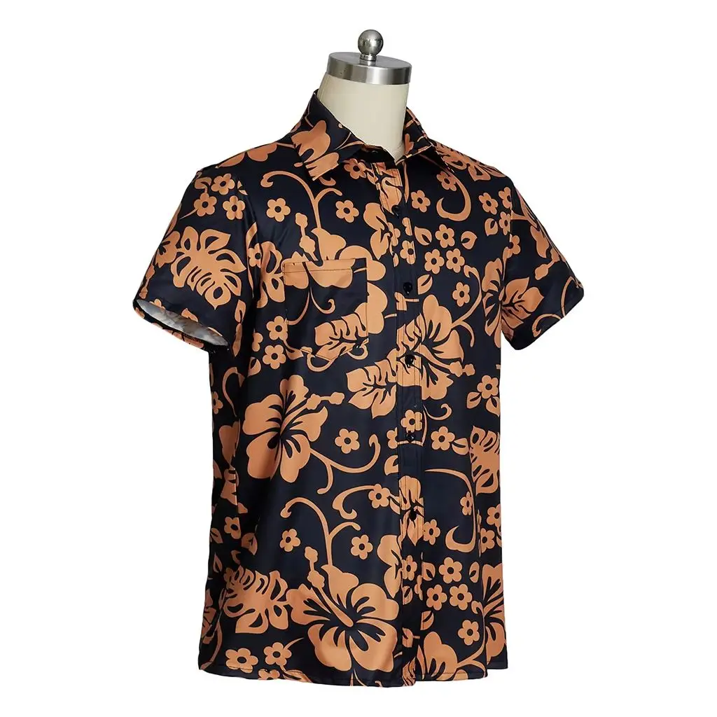 متوفر في المخزون الخوف والكراهية في لاس فيغاس راؤول ديوك تأثيري حلي رجالي ديوك الصيف الشاطئ قميص الكبار قميص غير رسمي M10