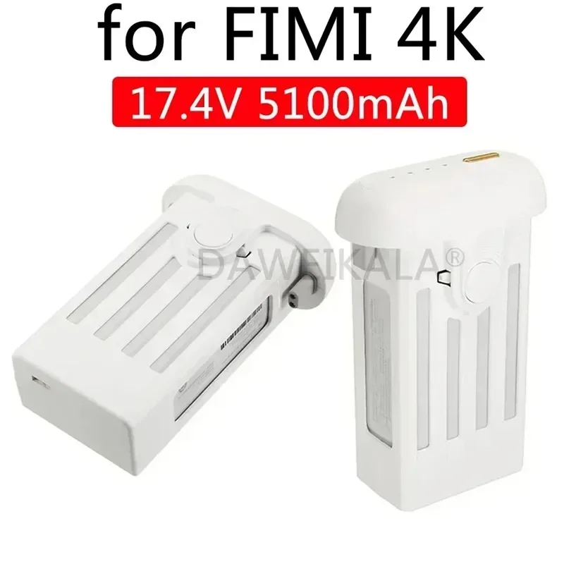 100% original para xiaomi-mi mi 4k drone bateria inteligente 5100mah para fimi 1080p rc com botão dourado branco cinza