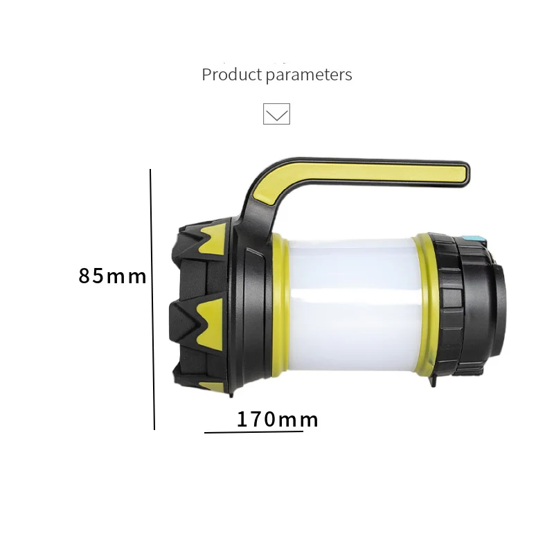 Torche LED aste par USB, lanterne de camping, degré d'eau, lampe de poche de recherche extérieure pour cochon dose de poisson, 8000 lumens, 100W, longue utilisation, ZK30