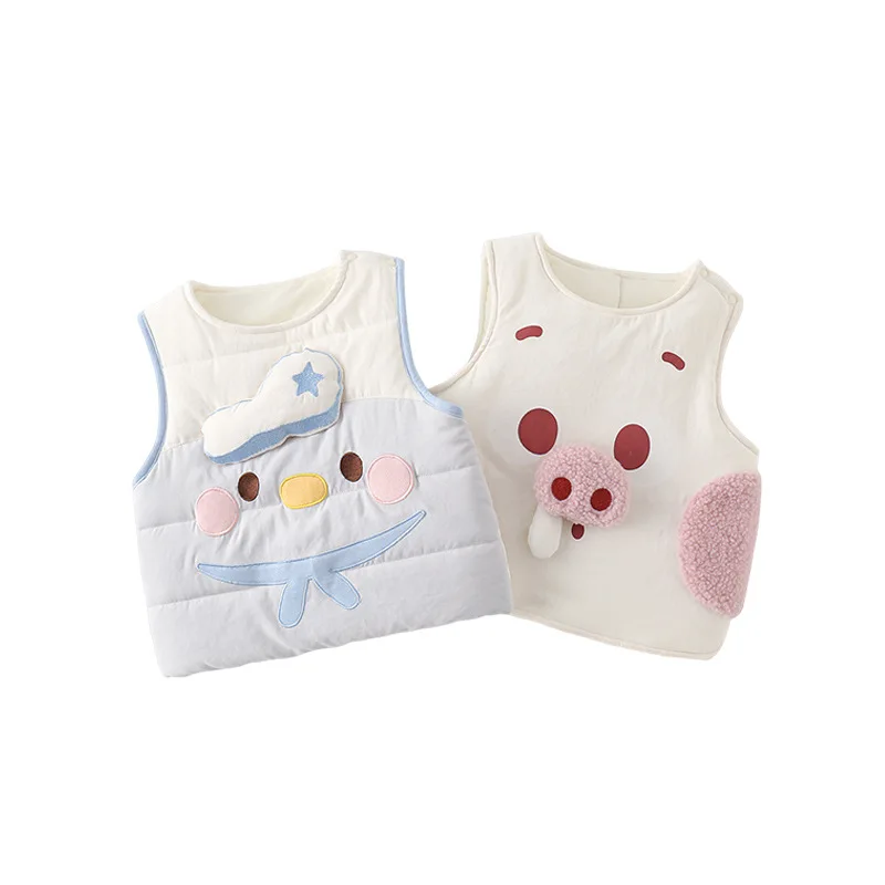 سترة حيوانات مبطنة برسوم كارتونية للرضع والأطفال الصغار لخريف وشتاء 2025 - سترة حرارية لطيفة على شكل خنزير وشيكي للطقس البارد #1