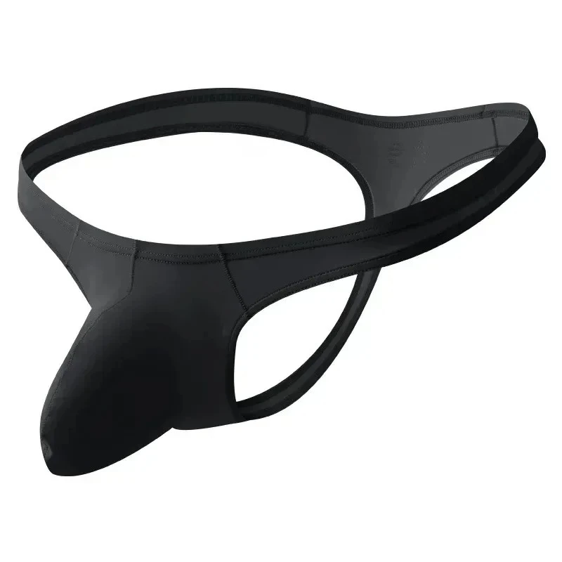 

Мужские сексуальные стринги из ледяного шелка с U-образным вырезом, эротические, с высокой эластичностью, из нейлона, однотонные, быстросохнущие, для повседневной носки