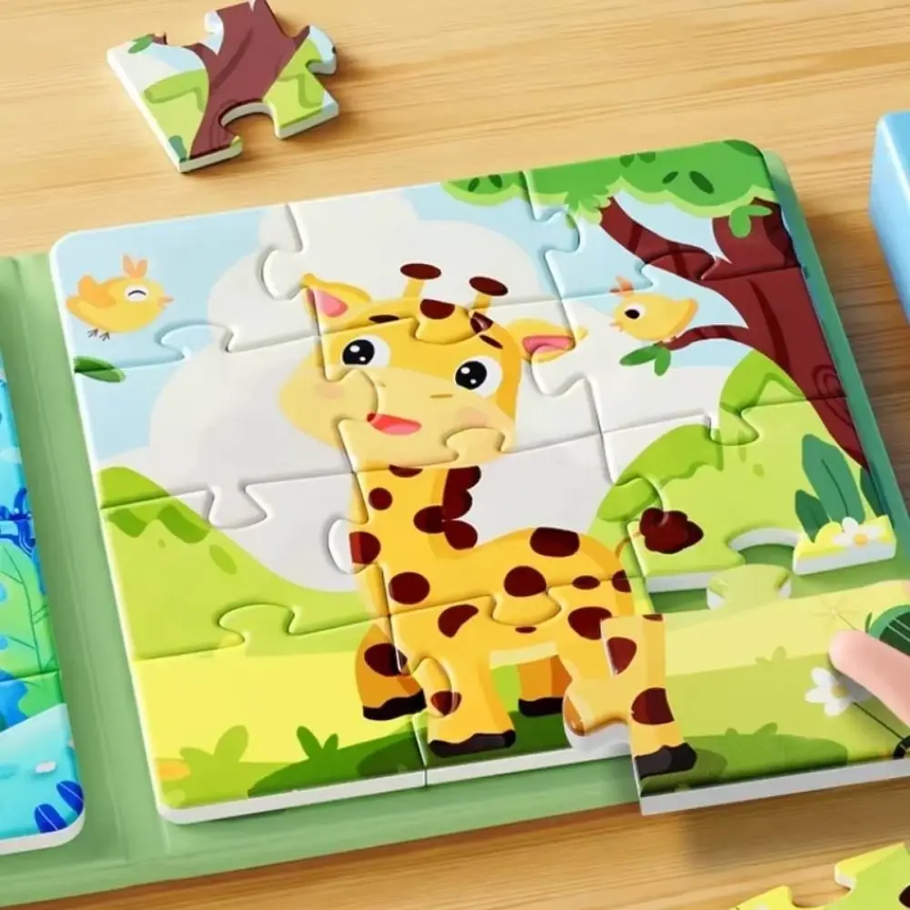 Magnetic Attraction Puzzle Forest Animals Elephant Ocean Cartoon Animal Jigsaw DIY Home Decor Numbers Jigsaw Puzzle Children