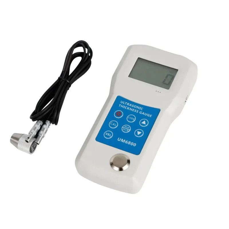 UM6800 Ultrasonic Thickness Gauge 1.0-280mm,0.05-11.0inch (in Steel) Automatic Zero Calibration Digital Thickness Gauge