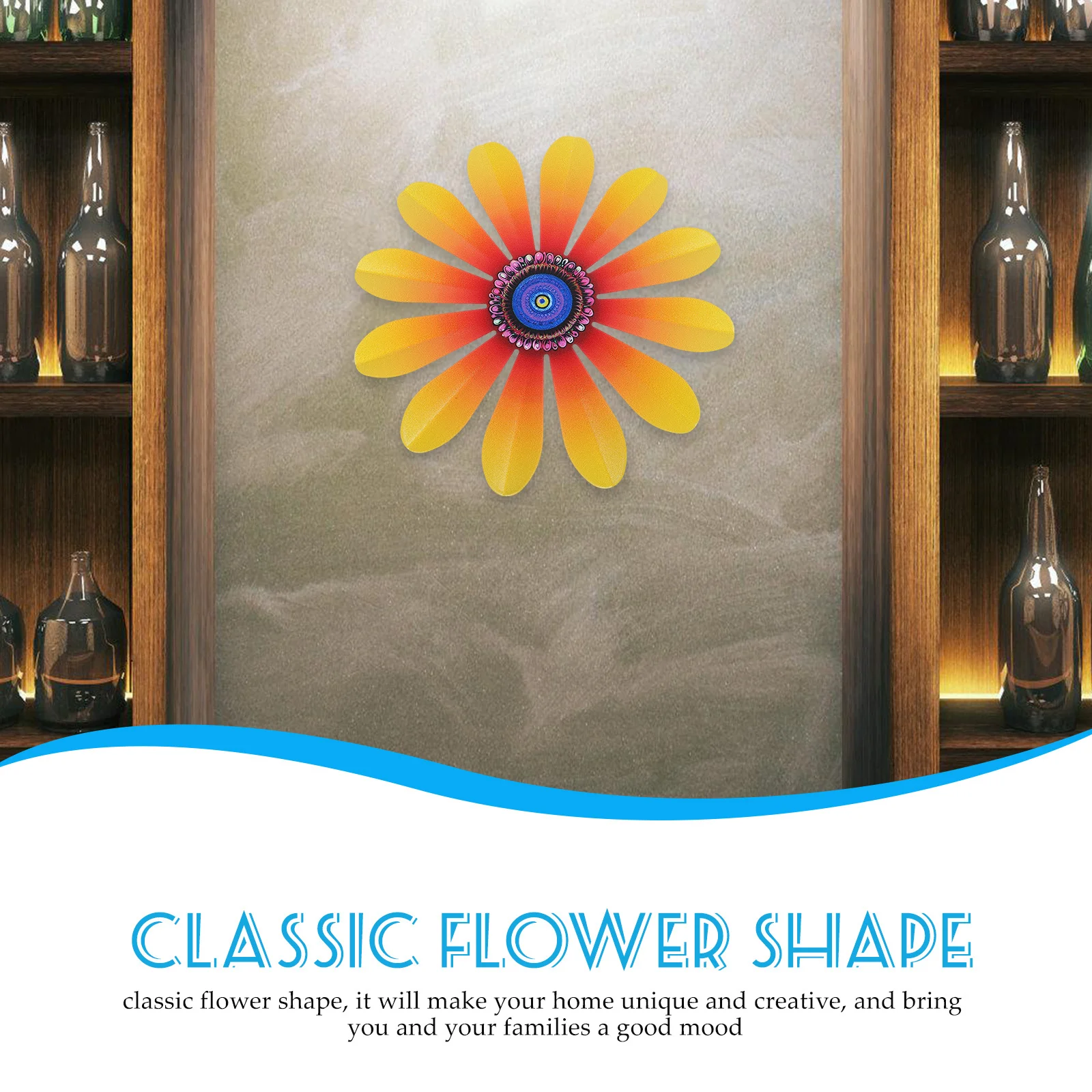 

2Pcs Metal Flowers Wall Art Decor Iron Flower Shaped Pendant Indoor Outdoor Home Supplies Metal Flowers Flower Wall Decor