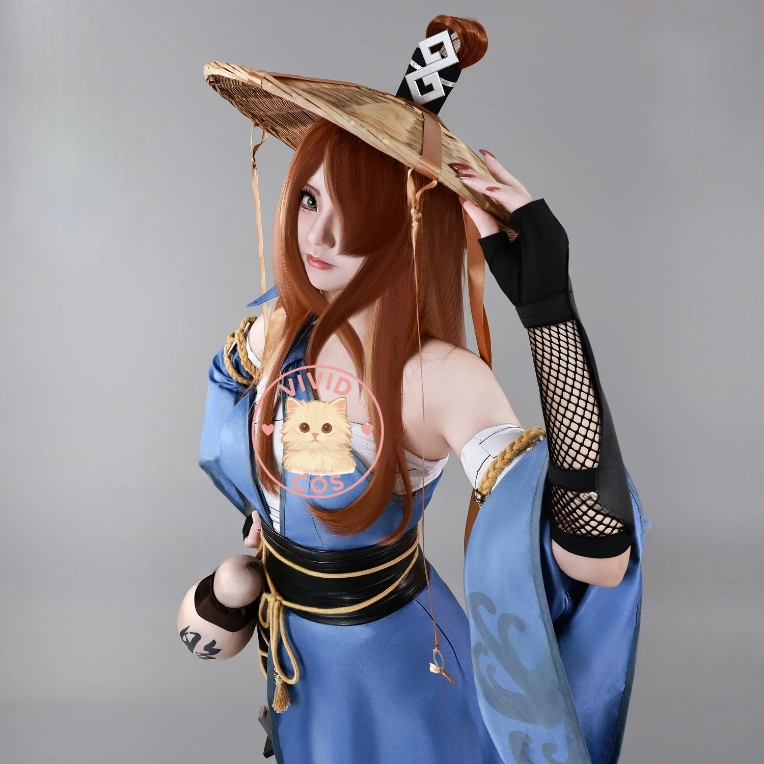 حار أنيمي تأثيري حلي Terumi Mei دور اللعب فستان أزرق أنيق مع القرع الديكور شعر مستعار أحذية مجموعة كاملة للنساء كوميك كون