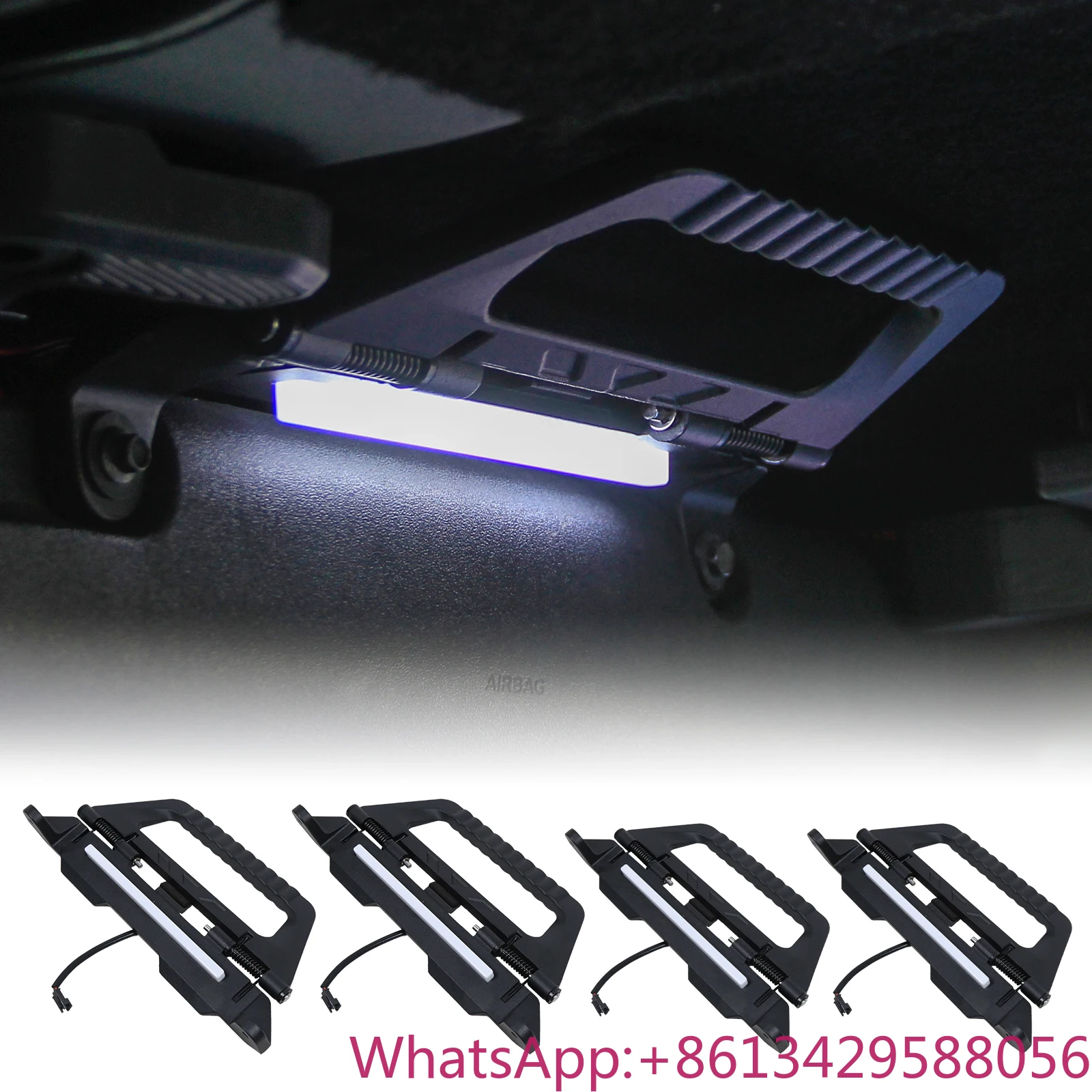

Updated Aluminum LED Light Grab Handles Compatible for Ford Bronco 2024 2023 2022 2021 4 Door Soft & Hard Top