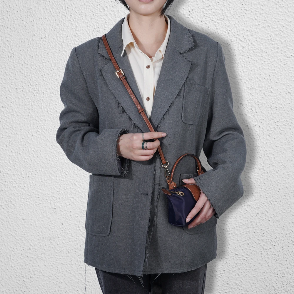 【新品・未使用】LONGCHAMP カゴバッグミニショルダー ミニlongchampバッグストラップ、ショルダーストラップ、餃子