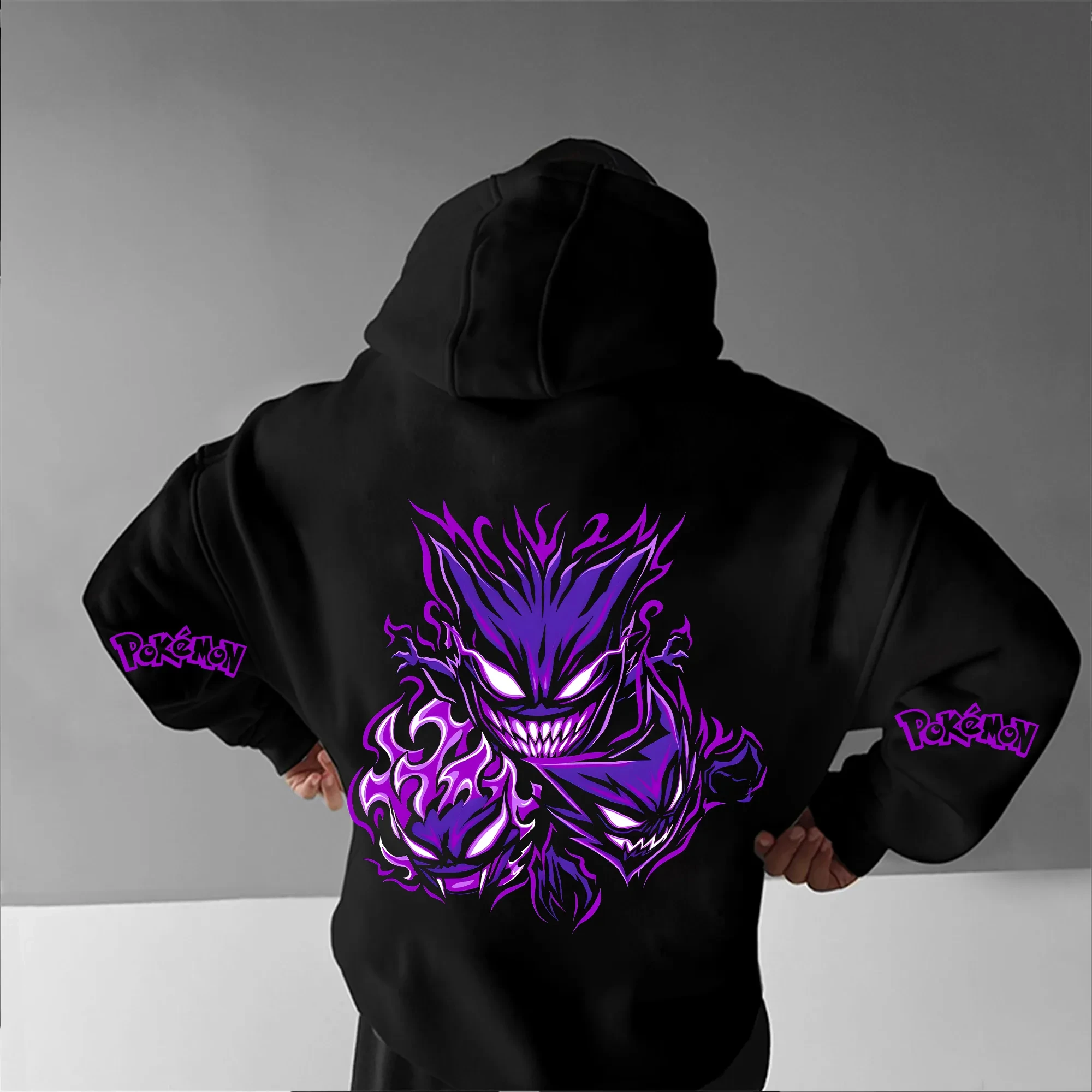 Pokémon Animation Derivatives Gengar Printing Men's and Women's Summer Fashion Oversize T-shirt、Hoodie、Shorts and Sweatpants