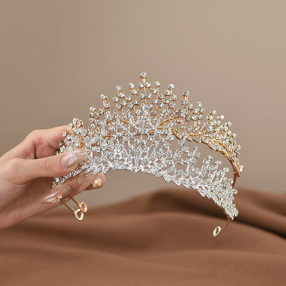 Corona de princesa de 18 años, joyería para el cabello, regalo, Tiaras de cristal de estilo coreano, corona de boda para mujeres jóvenes, accesorios para el cabello