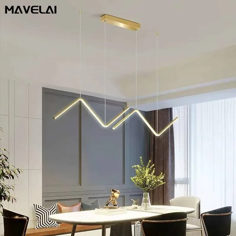 Nordic Light Luxury Living Room Chandelier Modern Minimalist Dining Room Chandelier Triangle Bar Dining Room Lamps