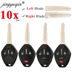 jingyuqin 10x Fob Case For Mitsubishi Lancer Outlander Endeavor Galant MIT11R MIT8 Blade Remote Key Shell 2/3/4 Button Car Style