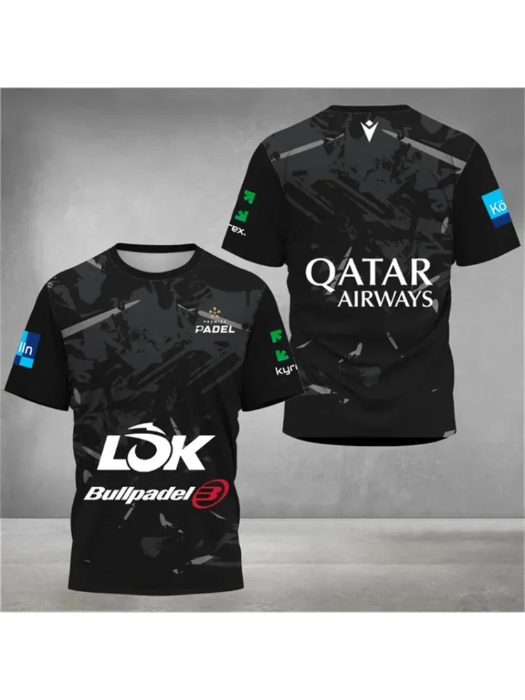 Mode nieuwe heren snel drogende tennis T-shirt zomer losse padel kleding outdoor badminton running T-shirts sport korte mouw top - afbeelding 2