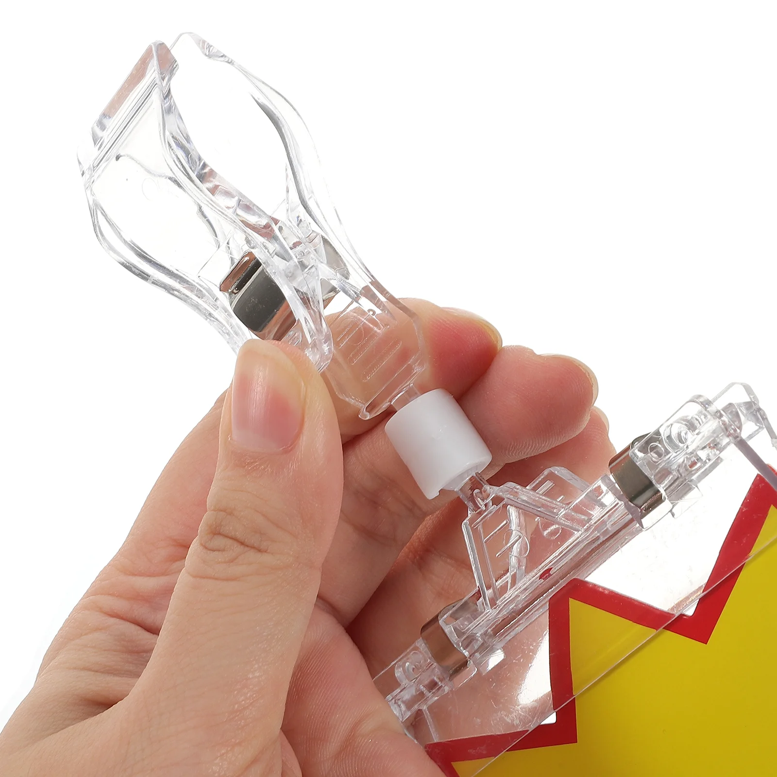 Pop Advertising Folder Sign Clip Holder Tag Sale Tags Labels Acrylic Merchandise Stickers