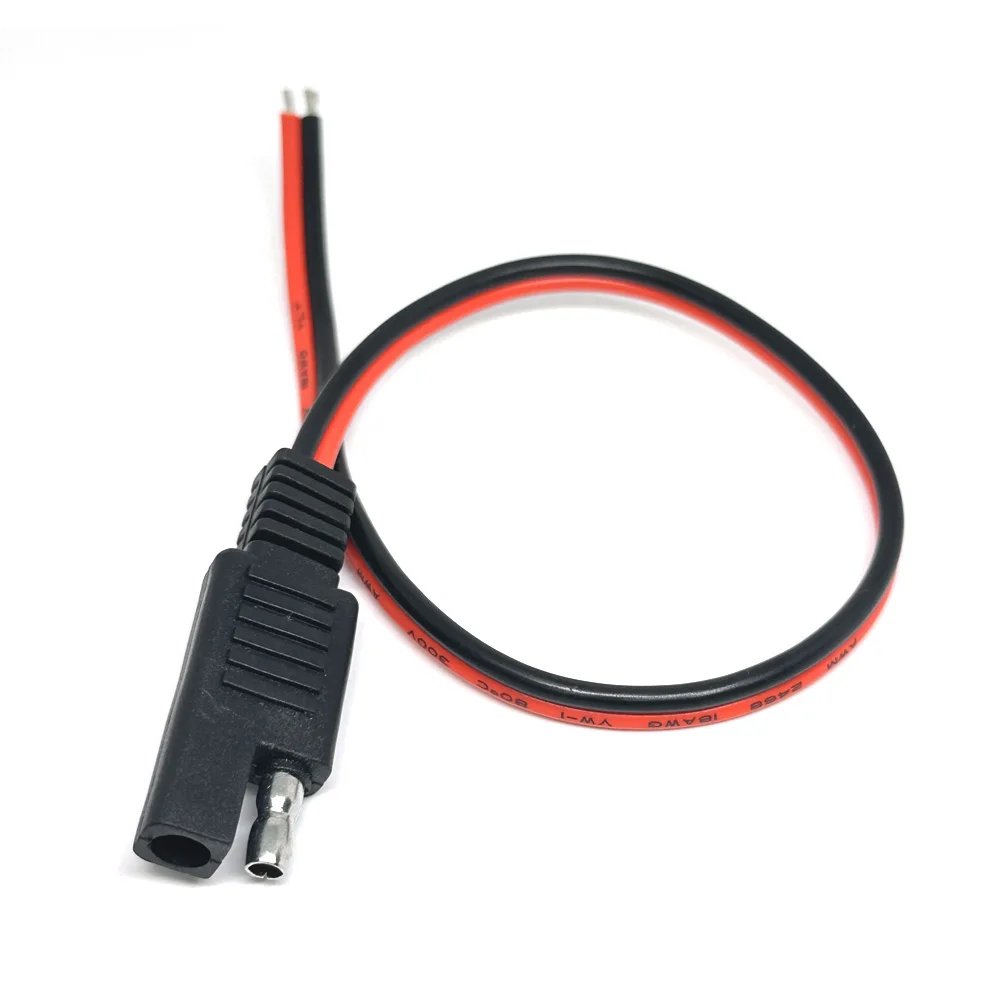SAE Single Ended Extension Cabl 18AWG SAE Quick Disconnect Plug Cable 10A for Automobile and Solar Panel Connect