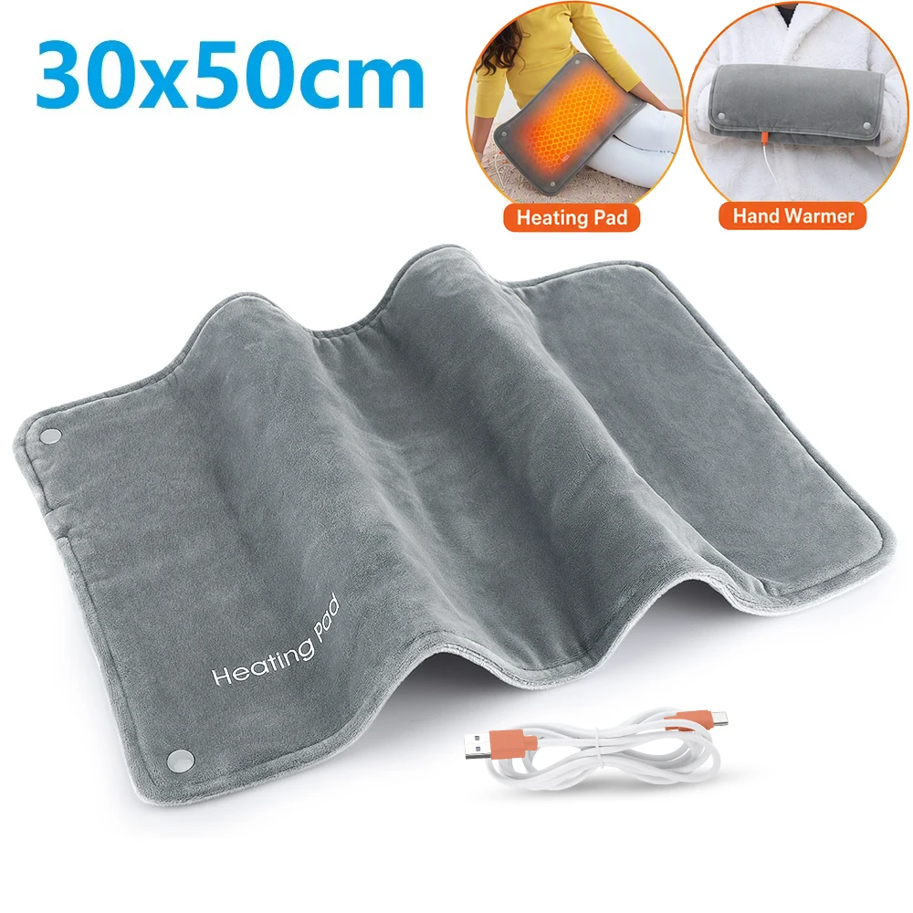 30*50cm Heating Pad 50℃ Graphene Thermostat Hand Warmer Winter Office Hand Warming Artifact USB Heating Mat For Body Legs Belly