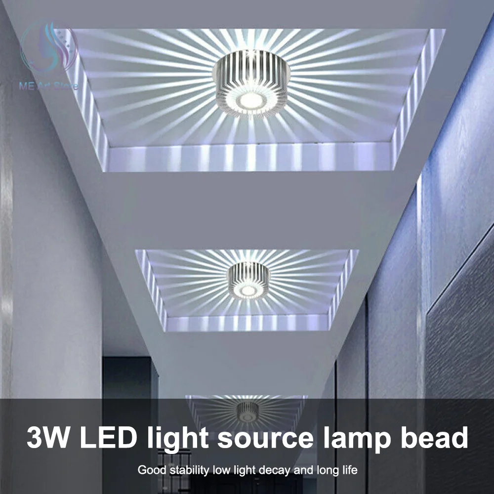 3W LED Wall Light RGB Effect Lamp Sunflower Projection Light AC 85-265V Aisle Corridor Decorative Ceiling Light For Home Decor