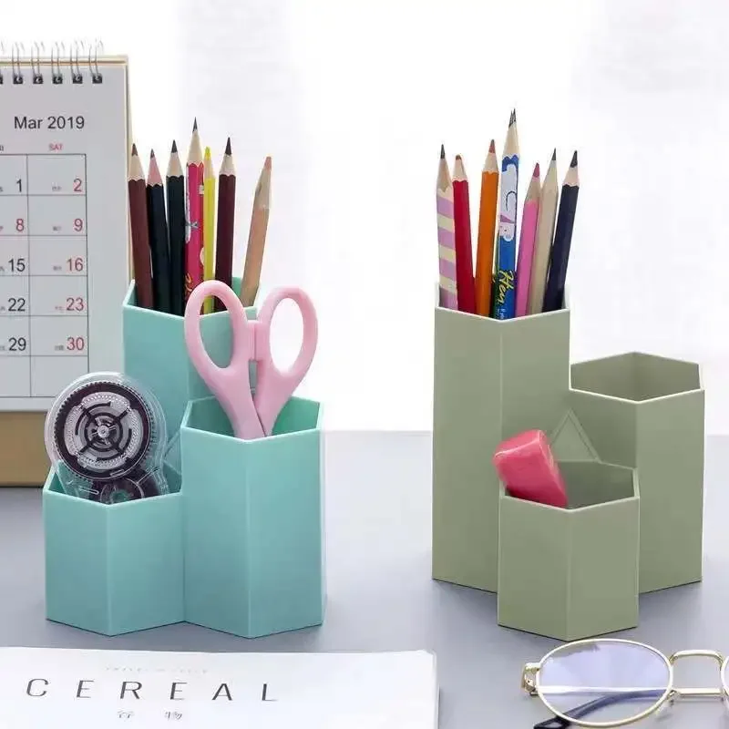 

Large Capacity Desk Storage Box, Pen Holder, Pencil Holder, Makeup Brush Holder, Desktop Organizer Stand for School and Office