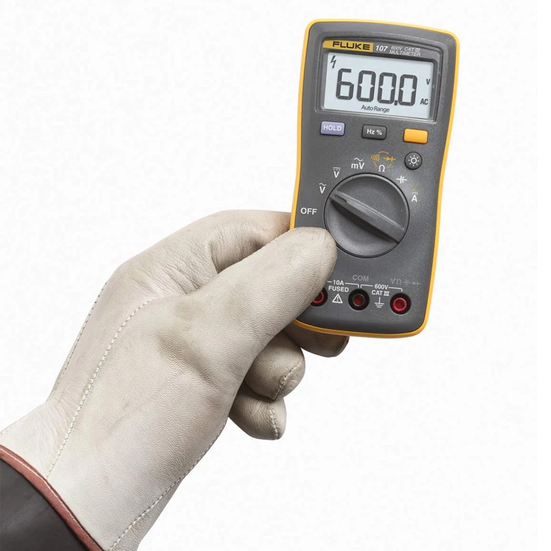 فلوك 106/107 مقياس رقمي متعدد محمول باليد التيار المتناوب/تيار مستمر تردد مقاومة الجهد جهاز اختبار الصمام الثنائي على الخروج