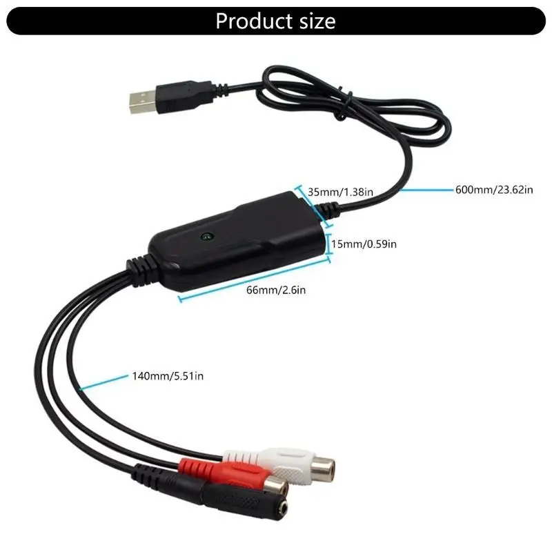 محول صوتي USB Y1UB للحفاظ على ذاكرة الكاسيت إلى مشغل موسيقى MP3 واستيراد وتصدير Auff وMp3 والملفات #6